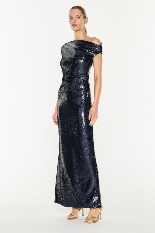 Image of Dresses. Productname: Stargazing Gown in Ink colour by brand - Manning Cartell