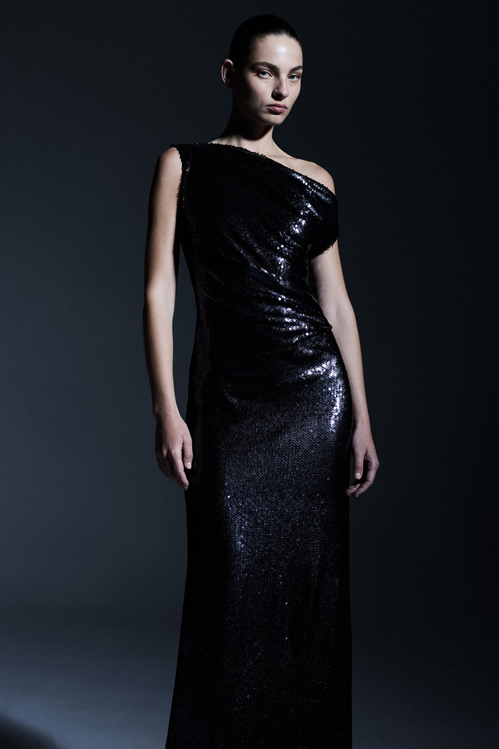 Image of Dresses. Productname: Stargazing Gown in Ink colour by brand - Manning Cartell