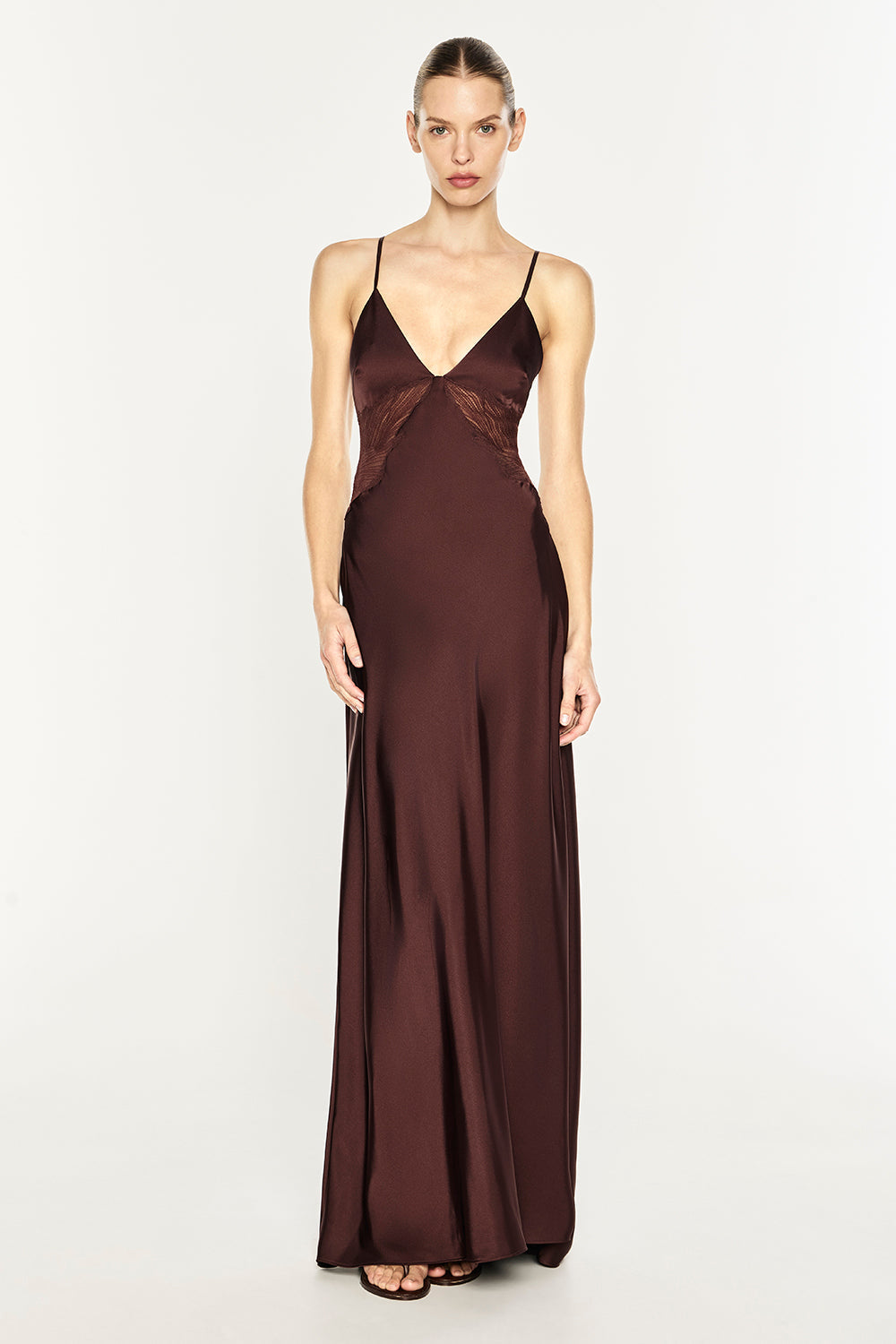 Deco Dream Slip Dress (Cocoa Brown)