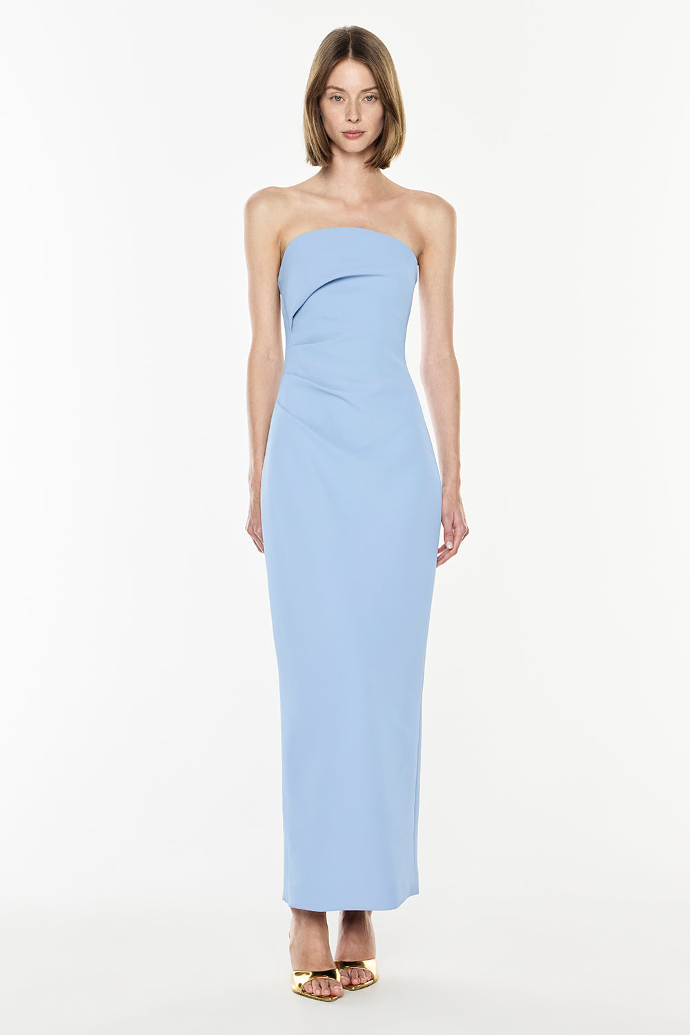 Image of Dresses. Productname: Future Horizons Strapless Dress in Sky Blue colour by brand - Manning Cartell