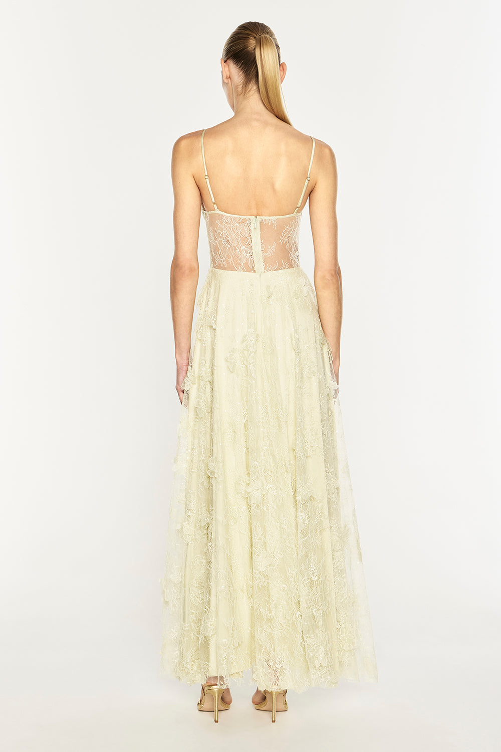 Perfectly Poetic Corset Gown (Soft Green)