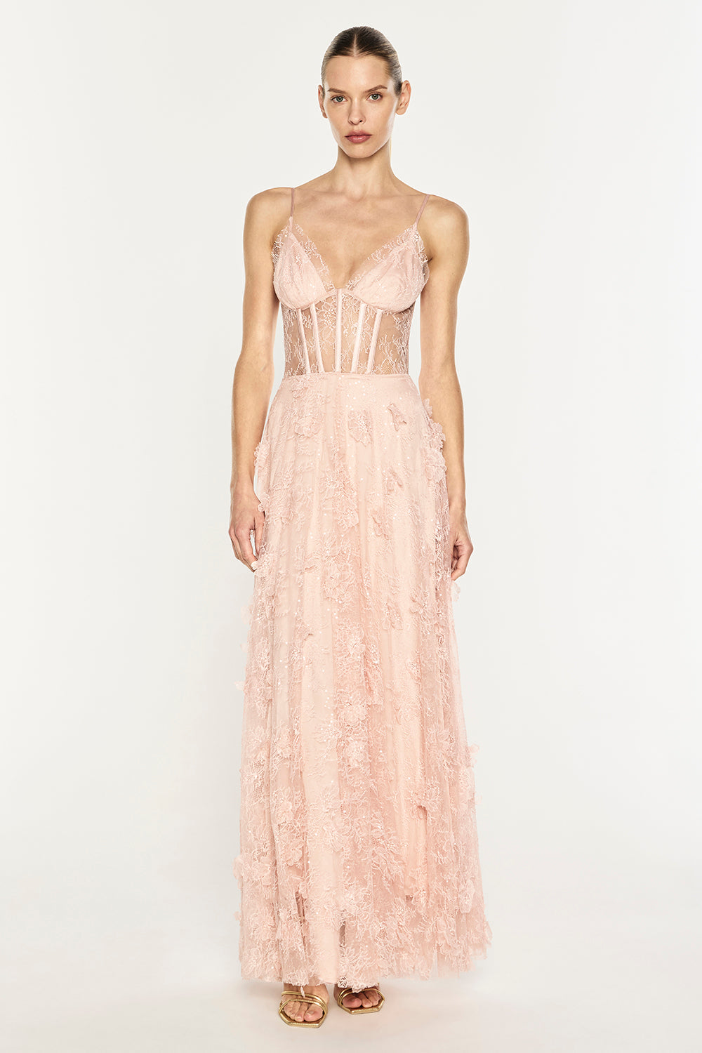 Perfectly Poetic Corset Gown (Blush Pink)