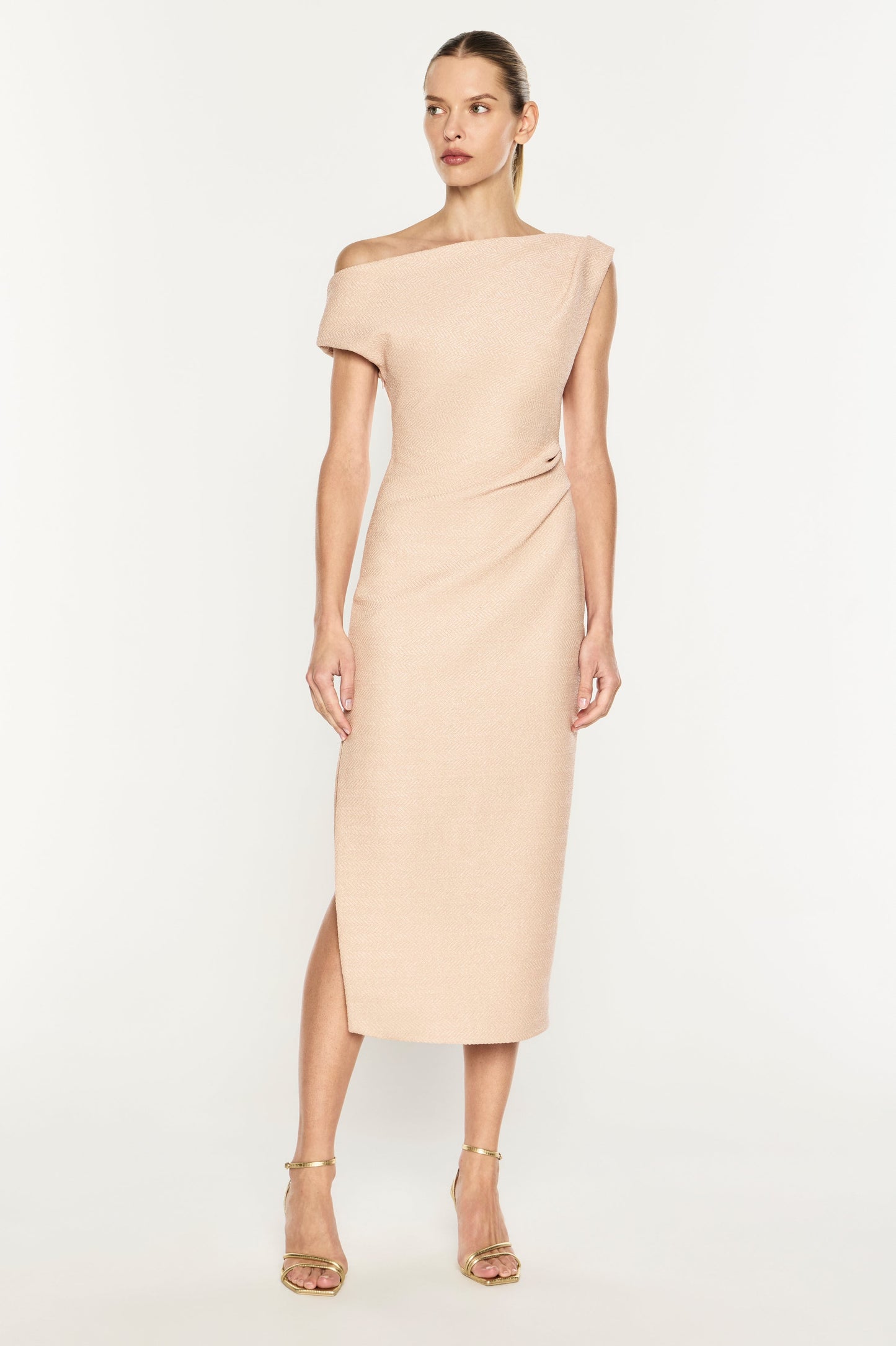 Pastel Dream Midi Dress (Blush)
