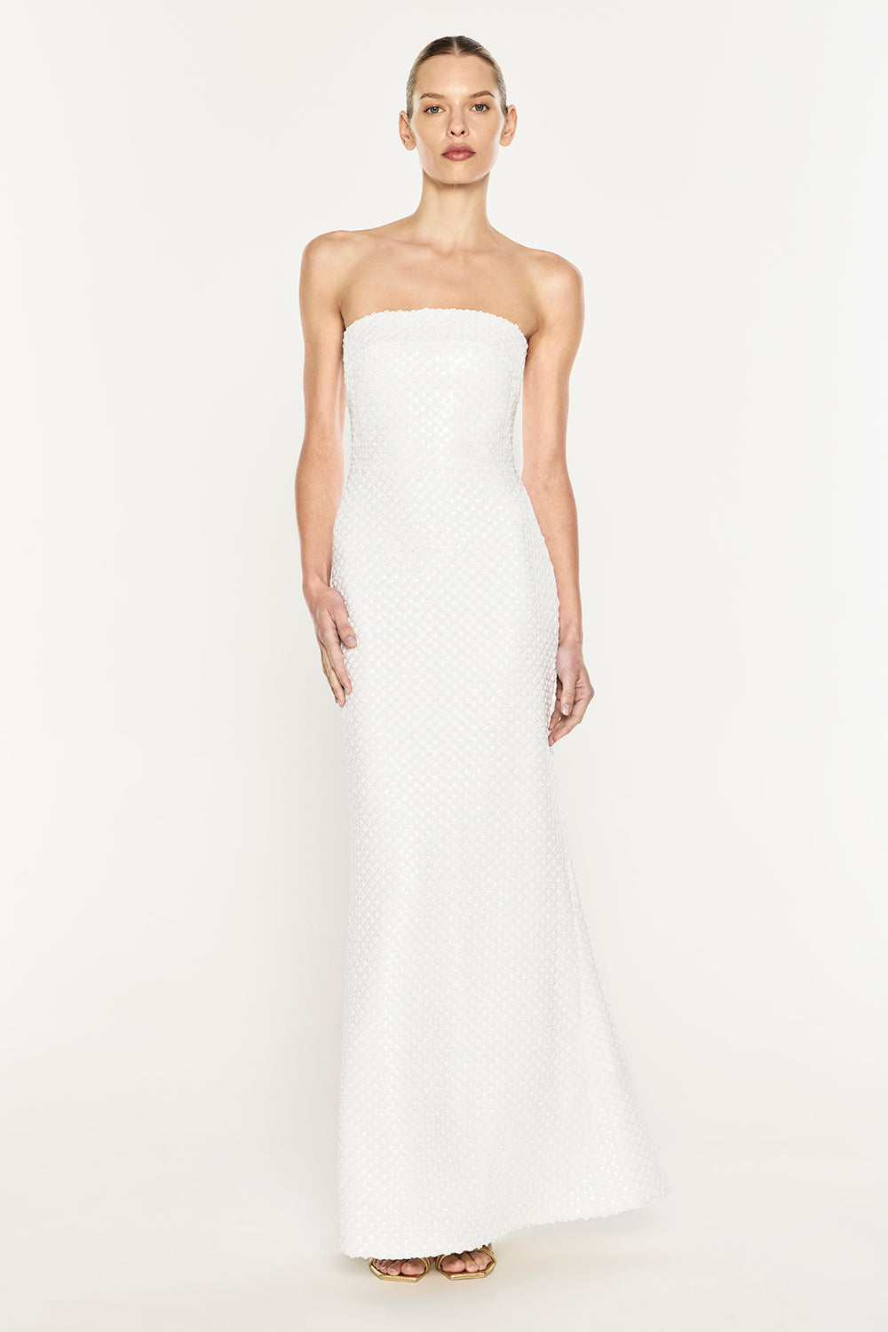 Opulent Scale Gown (White)