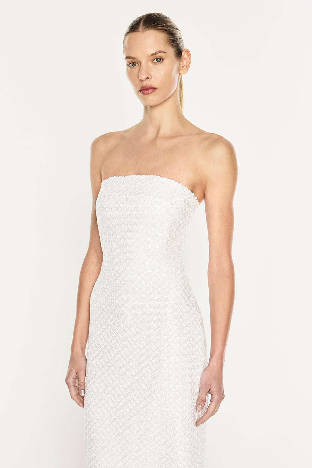 Opulent Scale Gown (White)