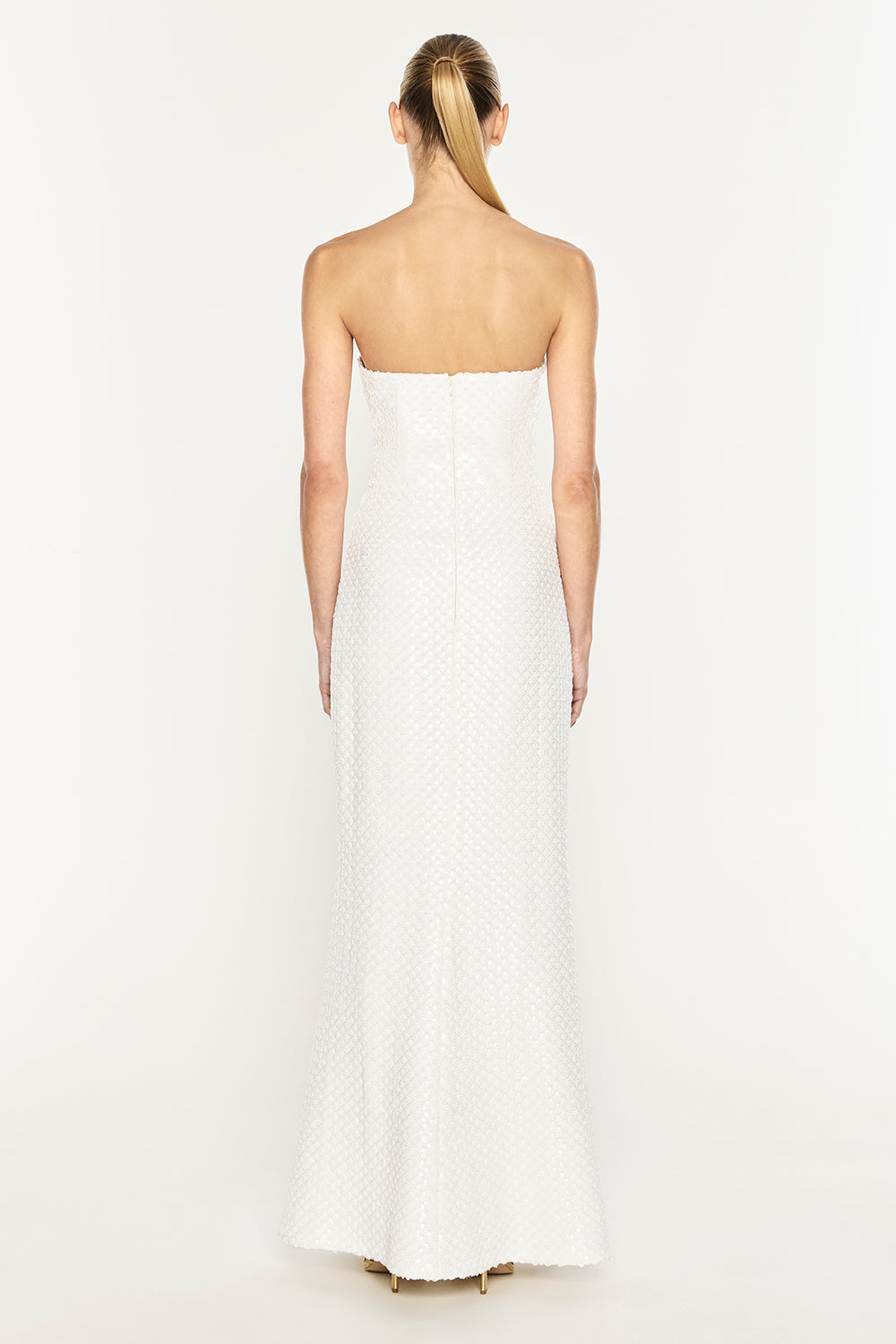 Opulent Scale Gown (White)