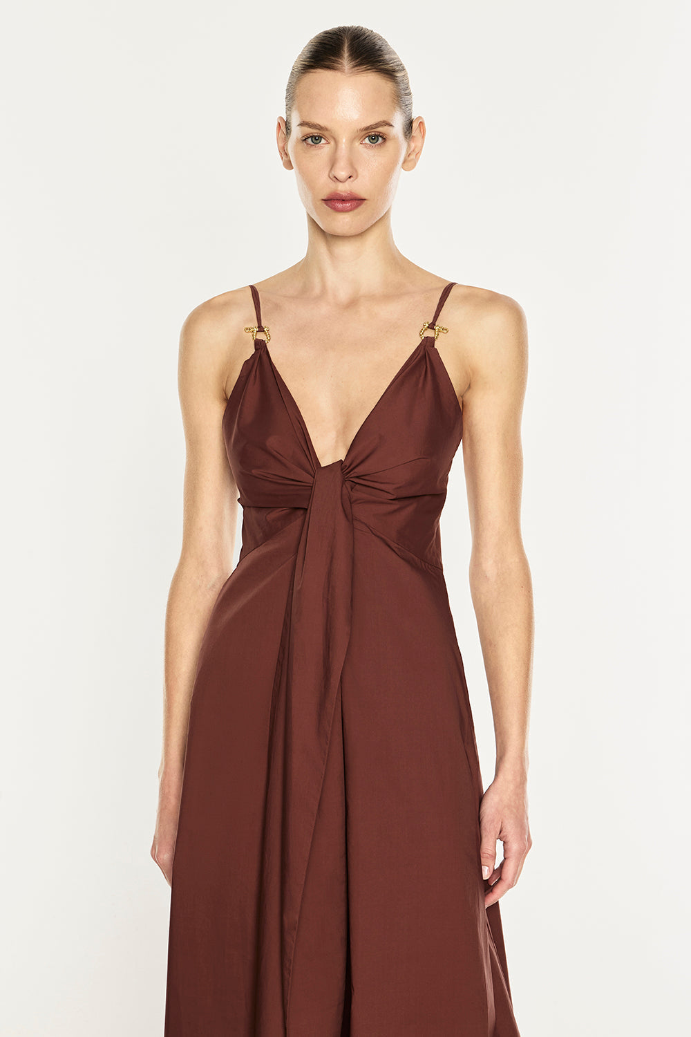 All Tied Up Dress (Cocoa Brown)