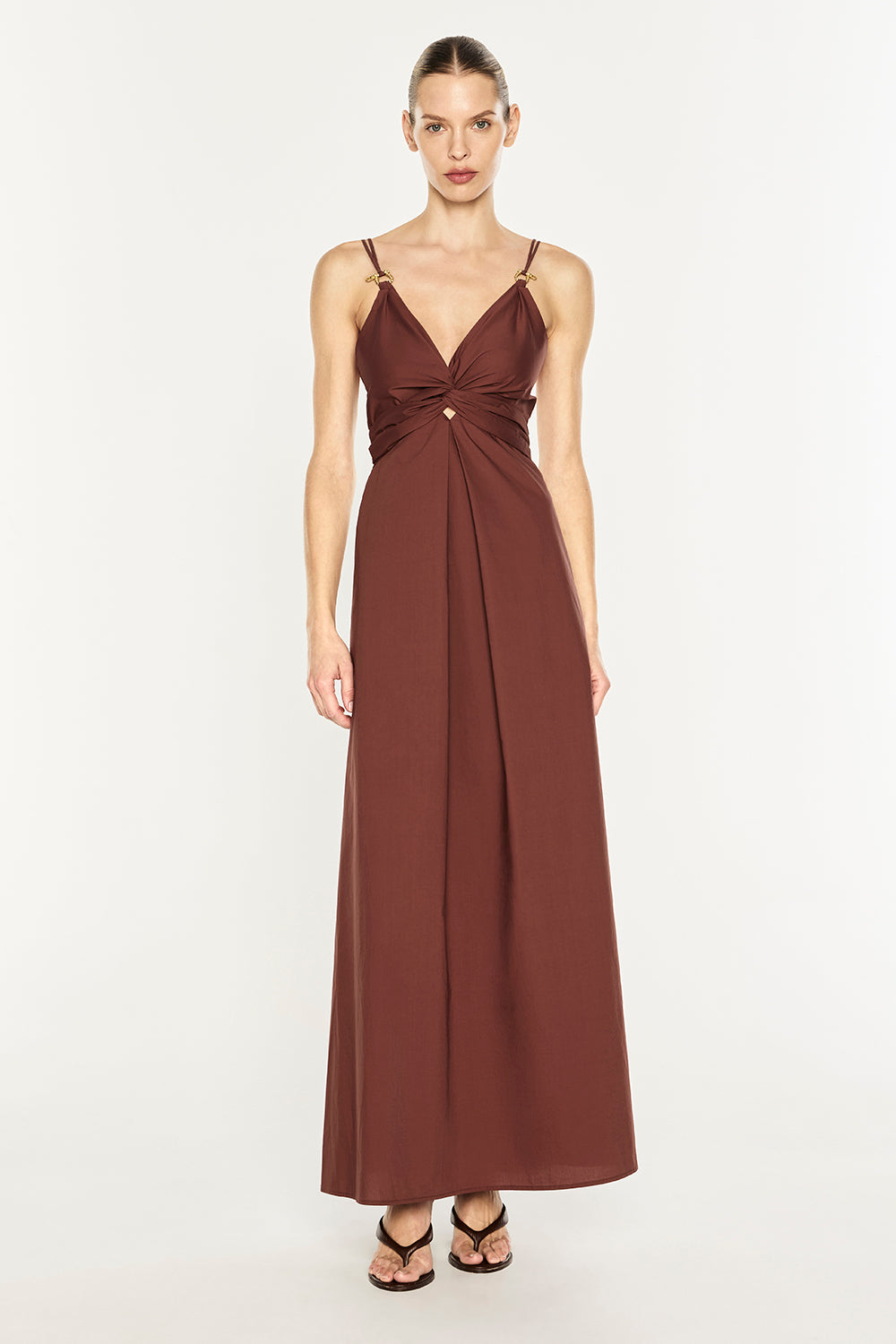 All Tied Up Dress (Cocoa Brown)