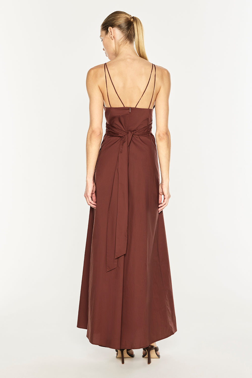 All Tied Up Dress (Cocoa Brown)