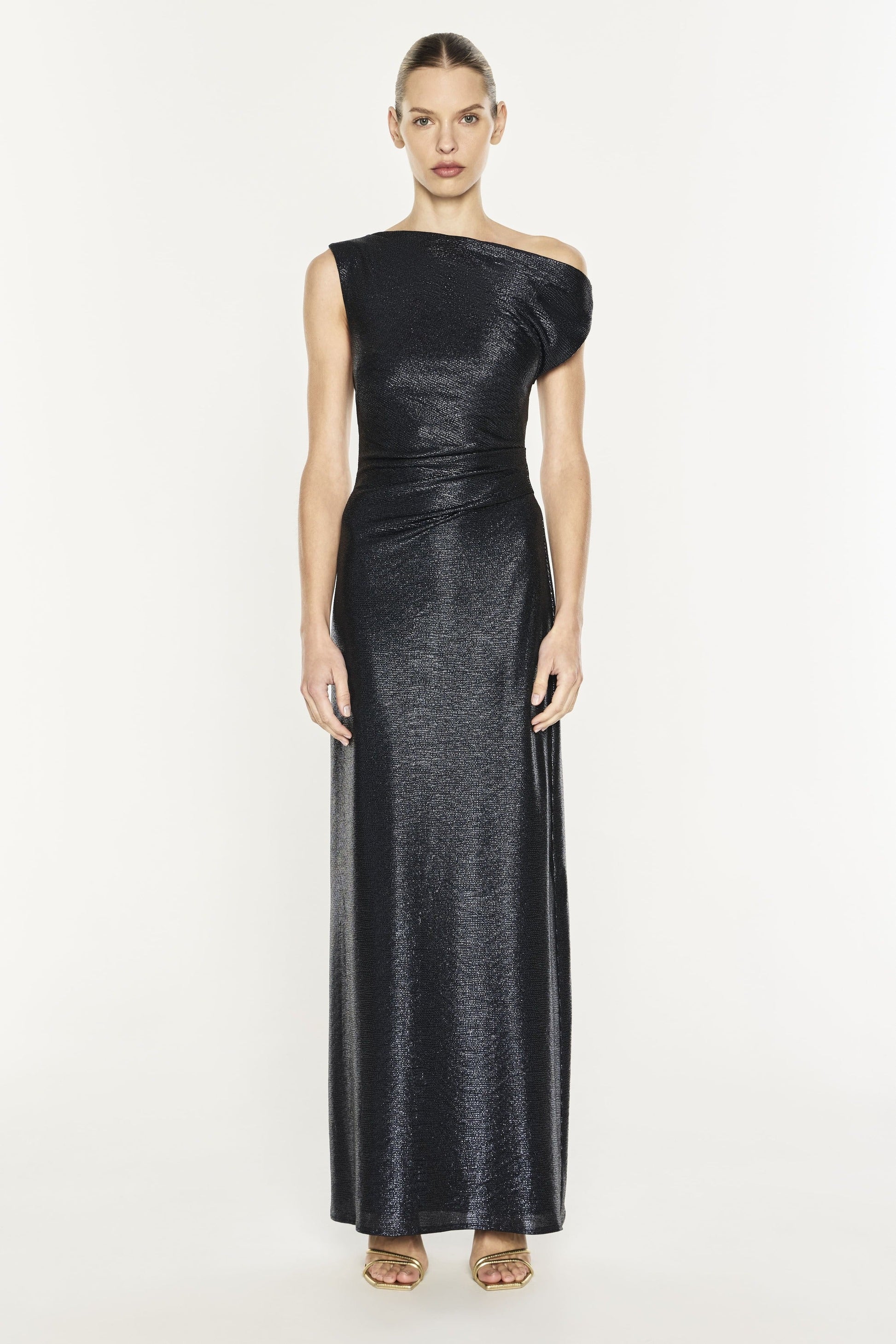 Image of Dresses. Product name - Something Blue Gown in Midnight Navy colour by brand - MANNING CARTELL