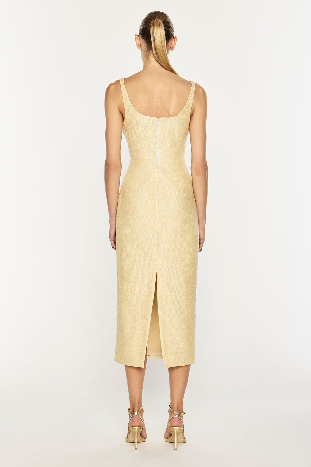Puzzle Sky Midi Dress (Almond)