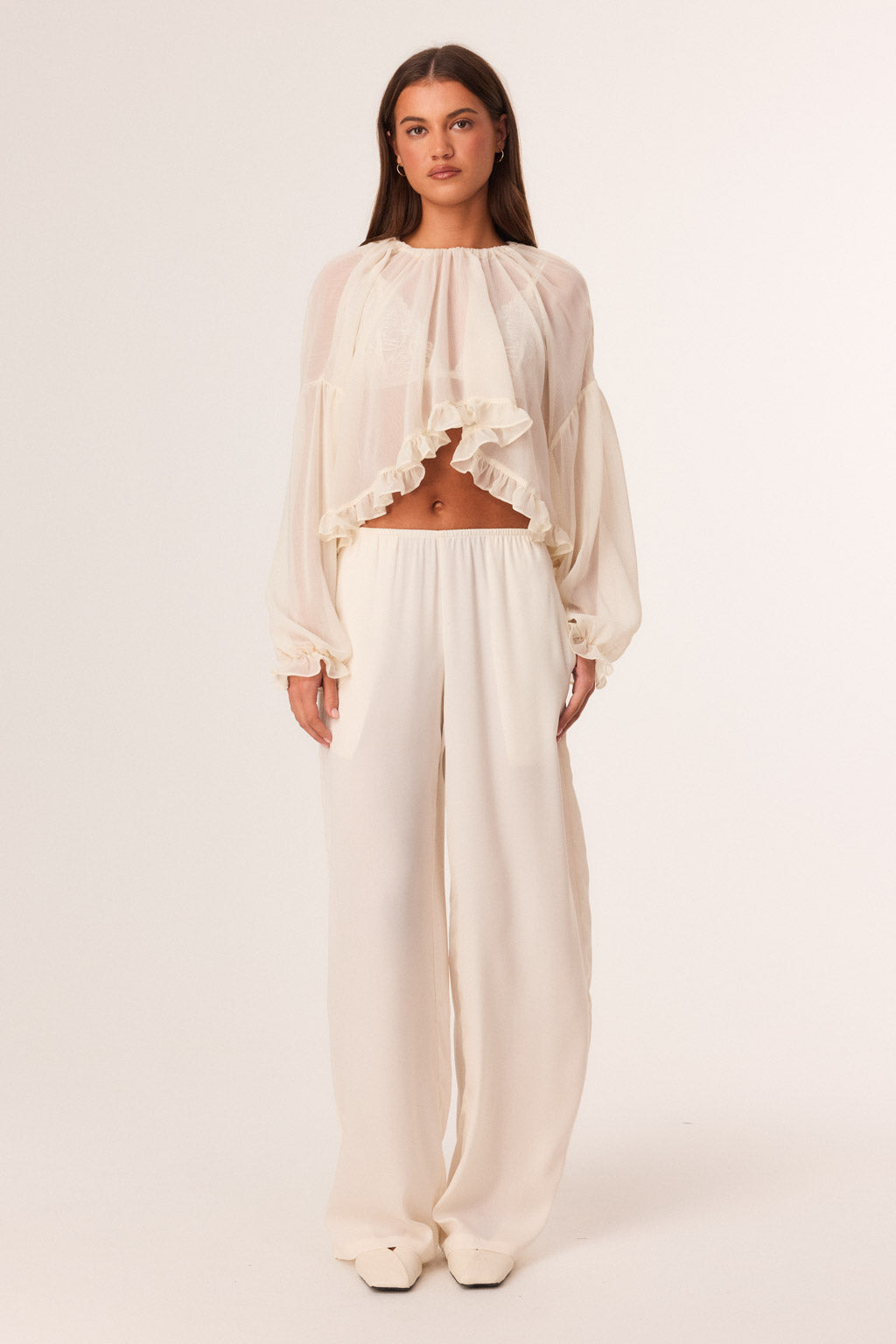 SNDYS LAURIE LONG SLEEVE TOP (Off White)
