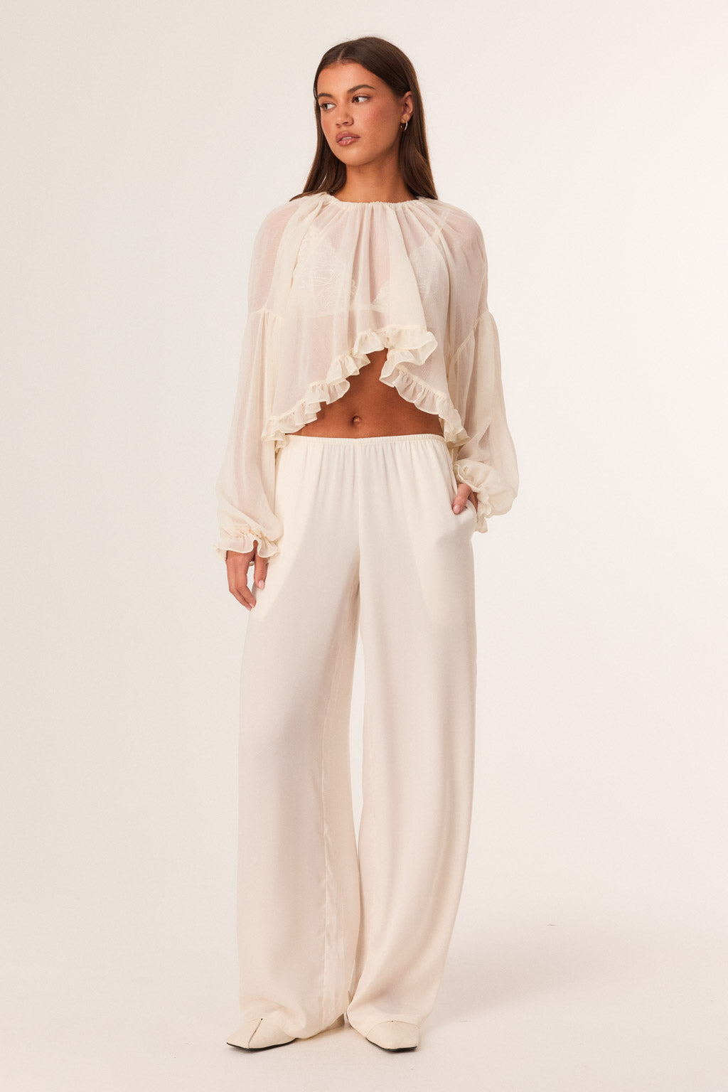 SNDYS LAURIE LONG SLEEVE TOP (Off White)