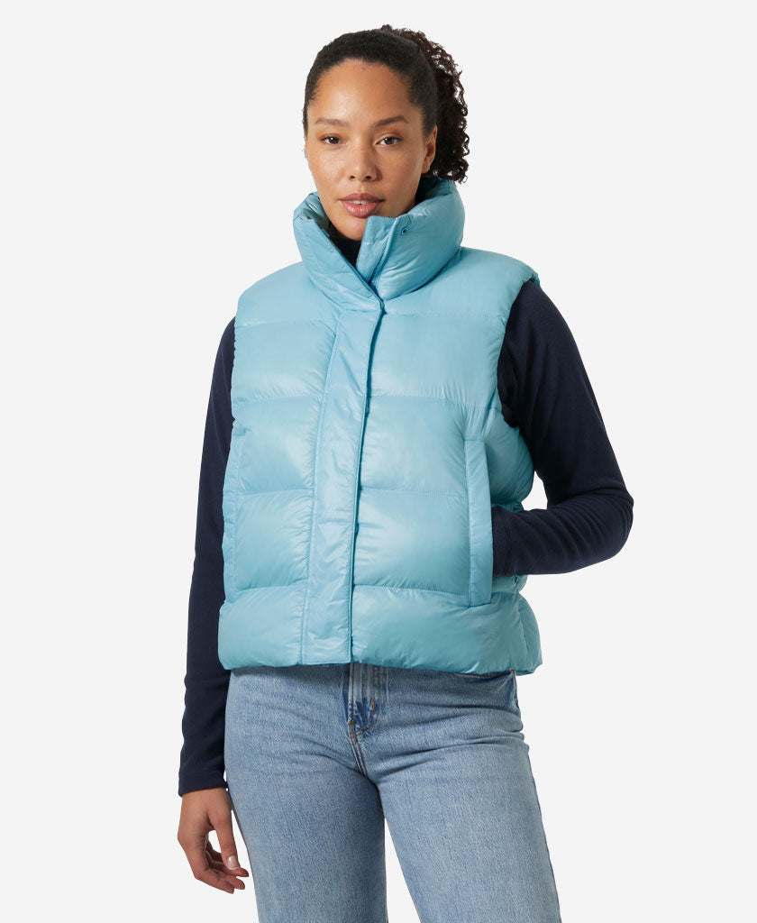 Image of Coats & Jackets. Product name - W JADE VEST, Light Cyan in Light Cyan colour by brand - Helly Hansen