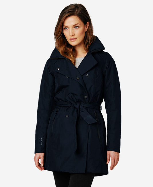 Image of Coats & Jackets. Product name - W WELSEY II TRENCH INSULATED, Navy in Navy colour by brand - Helly Hansen