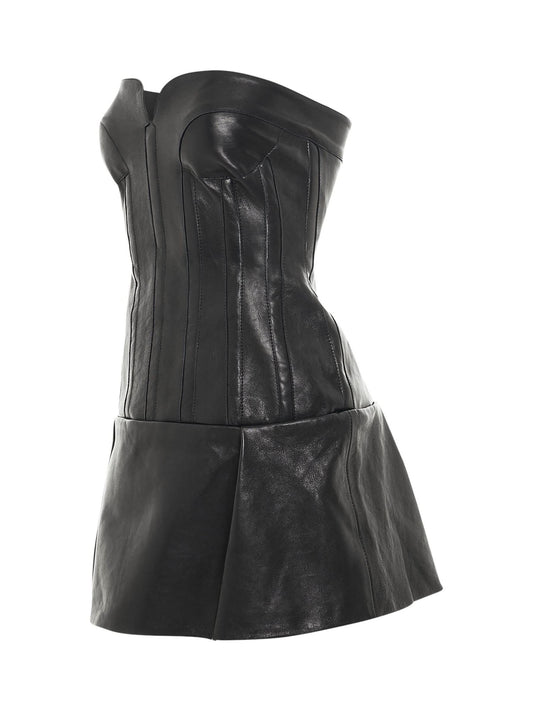 KHAITE Beryn Mini Dress (Black)