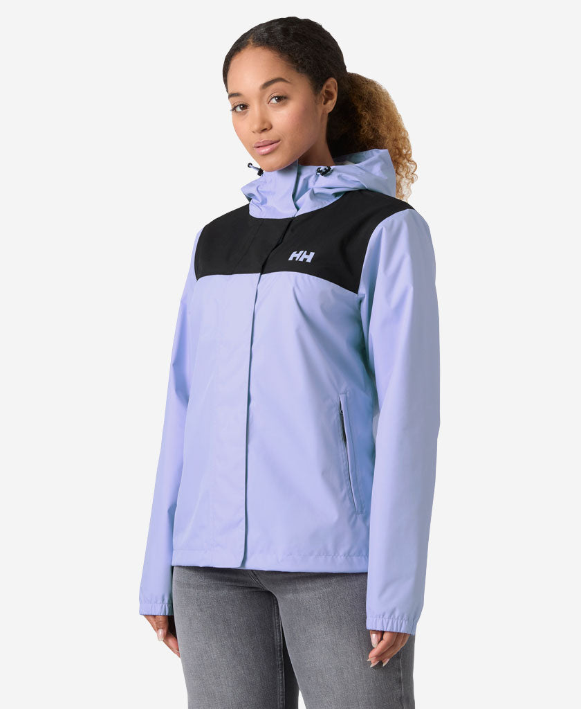 Image of Coats & Jackets. Product name - W VANCOUVER RAIN JACKET, Bright Lavender in Bright Lavender colour by brand - Helly Hansen