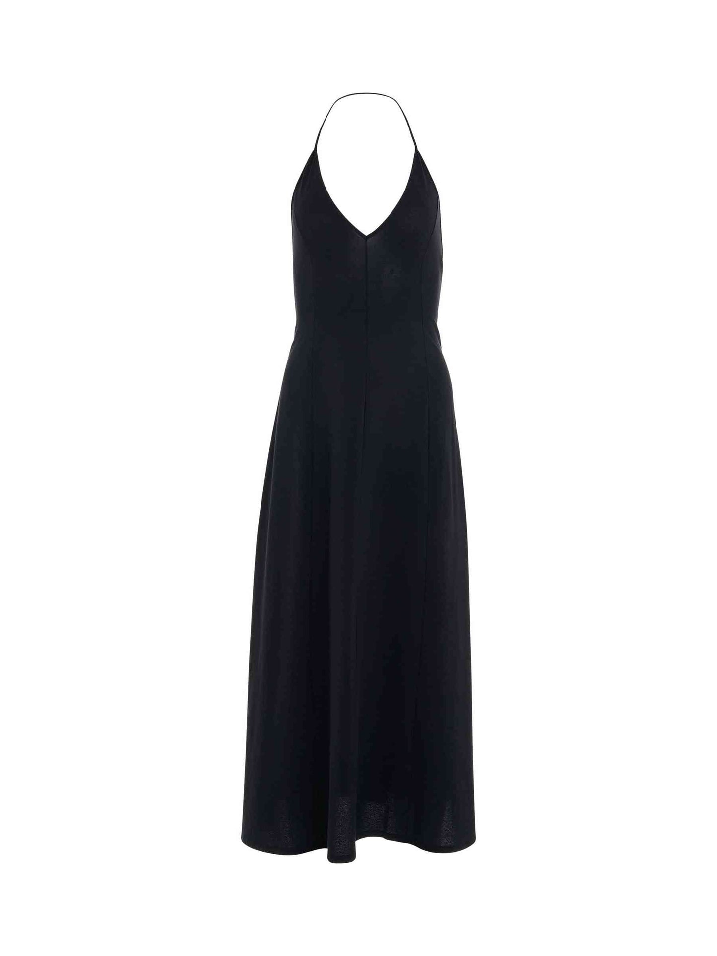 Image of a model wearing Dress. Productname: KHAITE Raysha Midi Dress in Black colour by brand - KHAITE