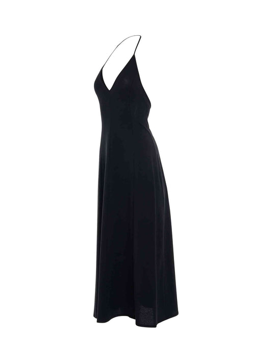 KHAITE Raysha Midi Dress (Black)