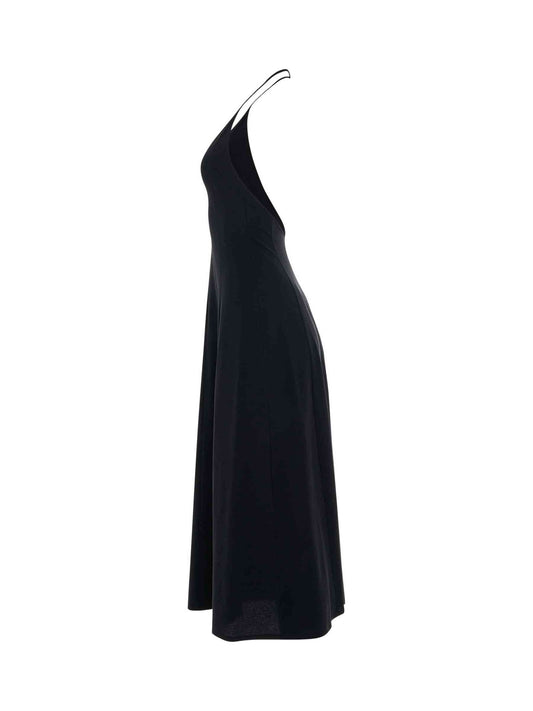KHAITE Raysha Midi Dress (Black)