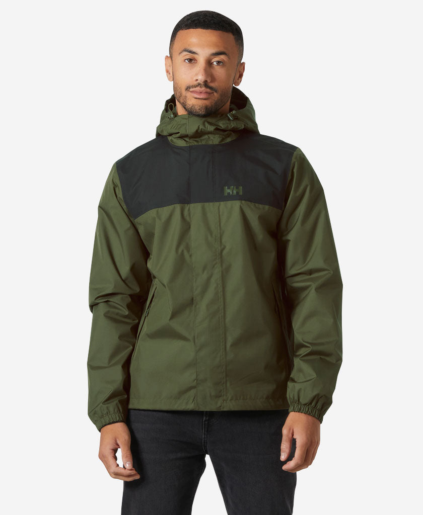 Image of Coats & Jackets. Product name - VANCOUVER RAIN JACKET, Utility Green in Utility Green colour by brand - Helly Hansen