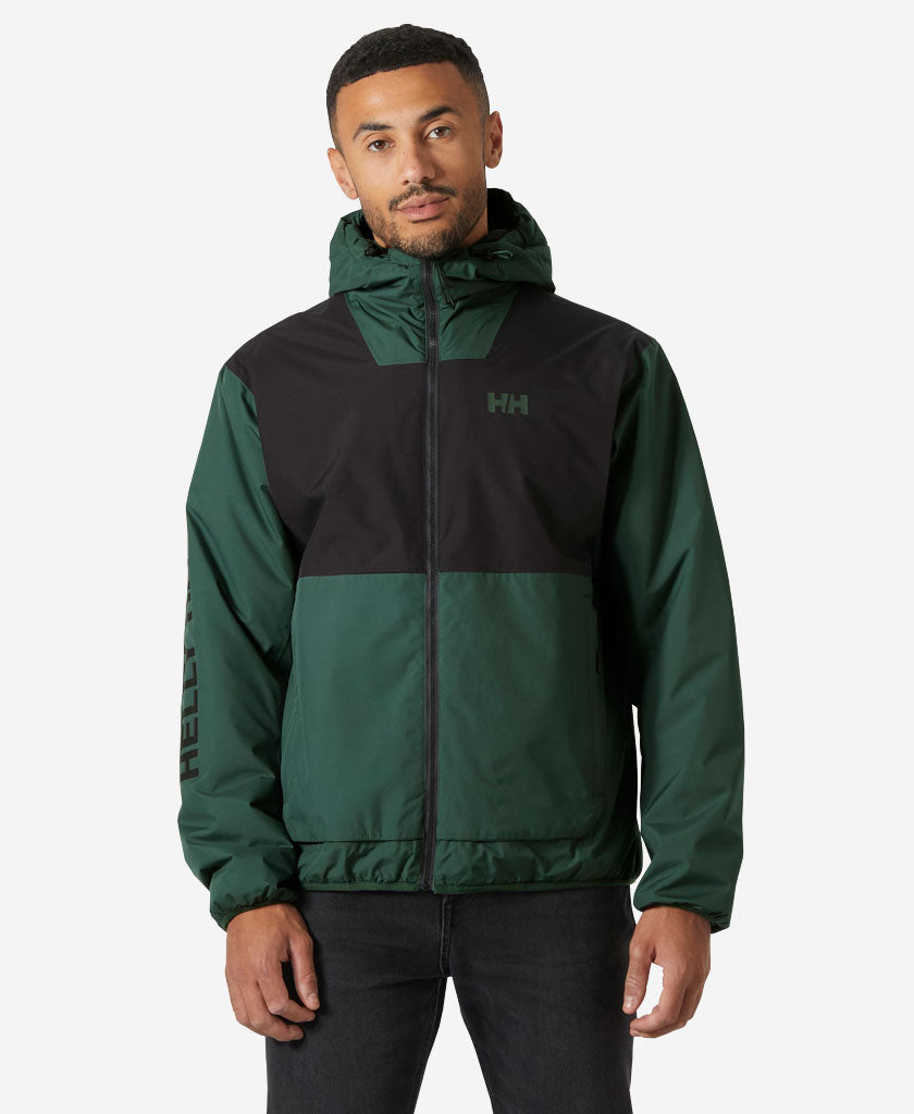 Image of Coats & Jackets. Product name - ERVIK INS RAIN JACKET, Jungle Green in Jungle Green colour by brand - Helly Hansen