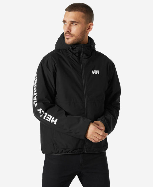 Image of Coats & Jackets. Product name - ERVIK INS RAIN JACKET, Black in Black colour by brand - Helly Hansen