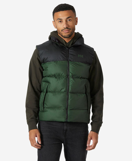 Image of a model wearing Outerwear. Product name - ACTIVE PUFFY VEST, Jungle Green in Jungle Green colour by brand - Helly Hansen