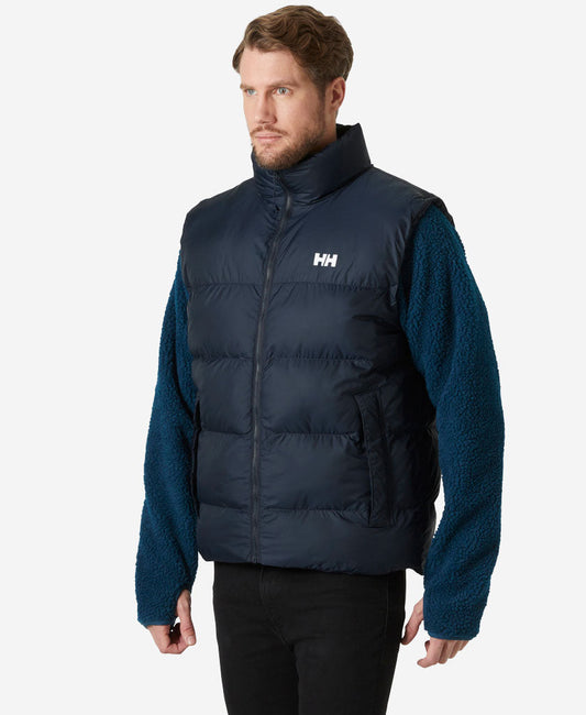 Image of a model wearing Outerwear. Product name - ACTIVE PUFFY VEST, Navy in Navy colour by brand - Helly Hansen