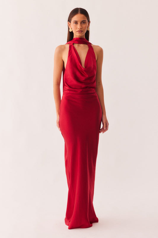 Image of Dresses. Productname: SNDYS ROSANNA MAXI DRESS in Red colour by brand - SNDYS