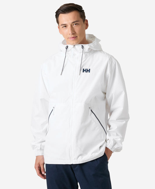 Image of Coats & Jackets. Product name - SANDOY RAIN JACKET, White in White colour by brand - Helly Hansen