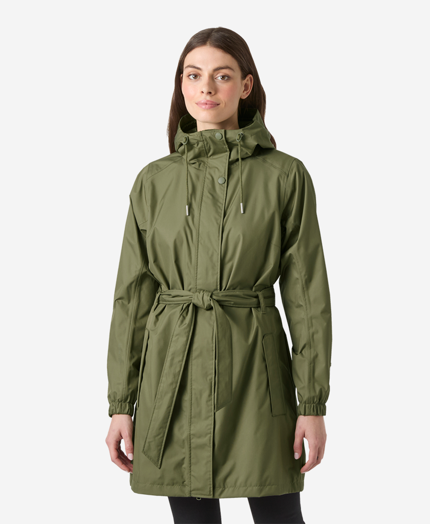 Image of Coats & Jackets. Product name - W HH CLASSICS TRENCH COAT, Lav Green in Lav Green colour by brand - Helly Hansen
