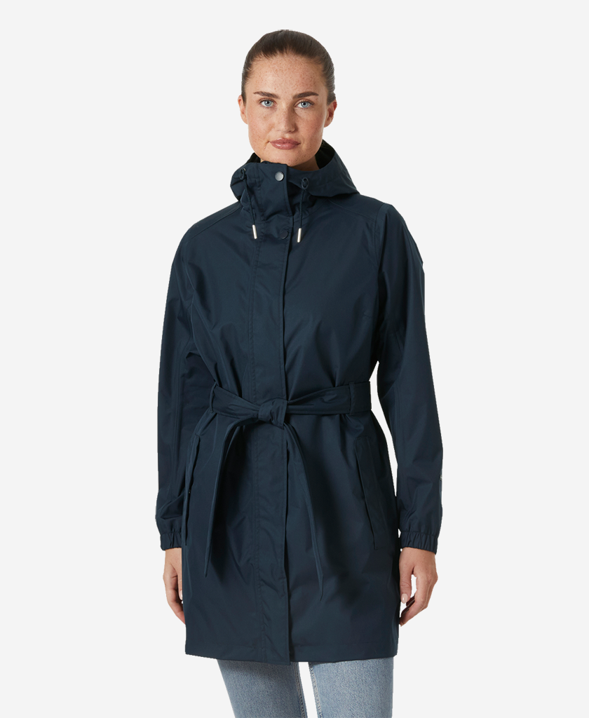 Image of Coats & Jackets. Product name - W HH CLASSICS TRENCH COAT, Navy in Navy colour by brand - Helly Hansen