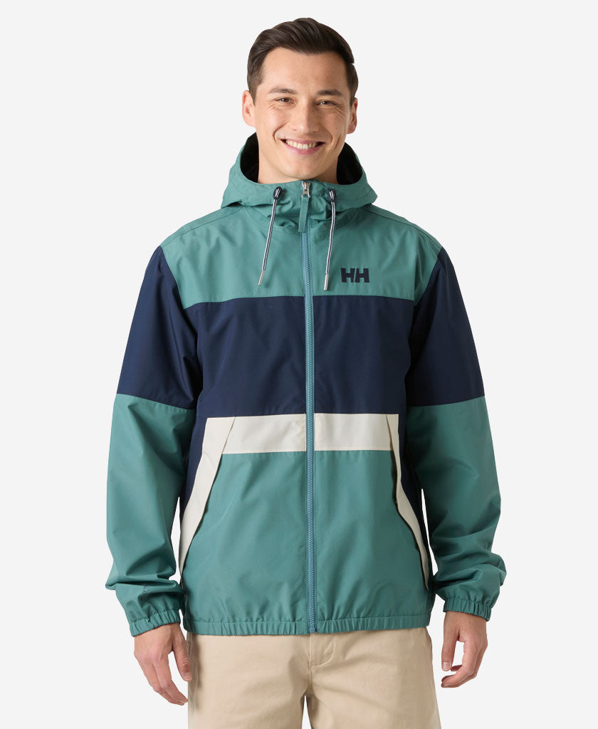 Image of Coats & Jackets. Product name - KOSTER RAIN JACKET, Opal Green in Opal Green colour by brand - Helly Hansen