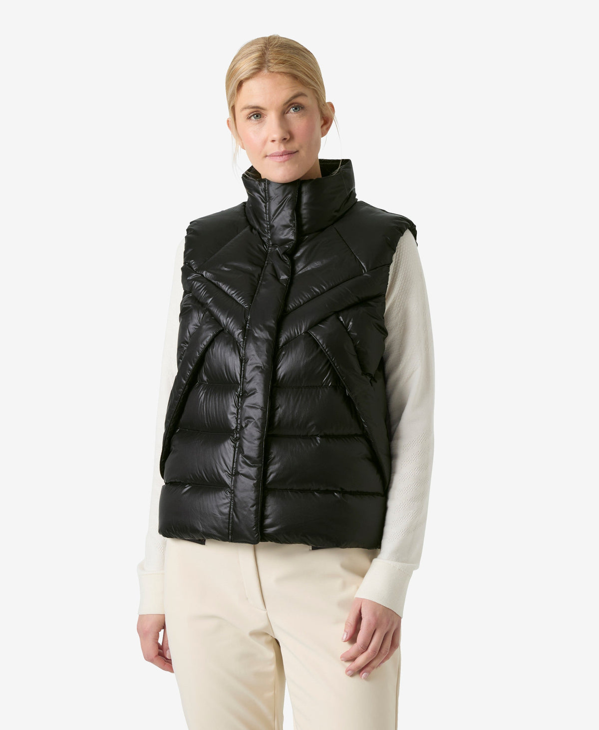 Image of Coats & Jackets. Product name - W BLISS DOWN VEST, Black in Black colour by brand - Helly Hansen