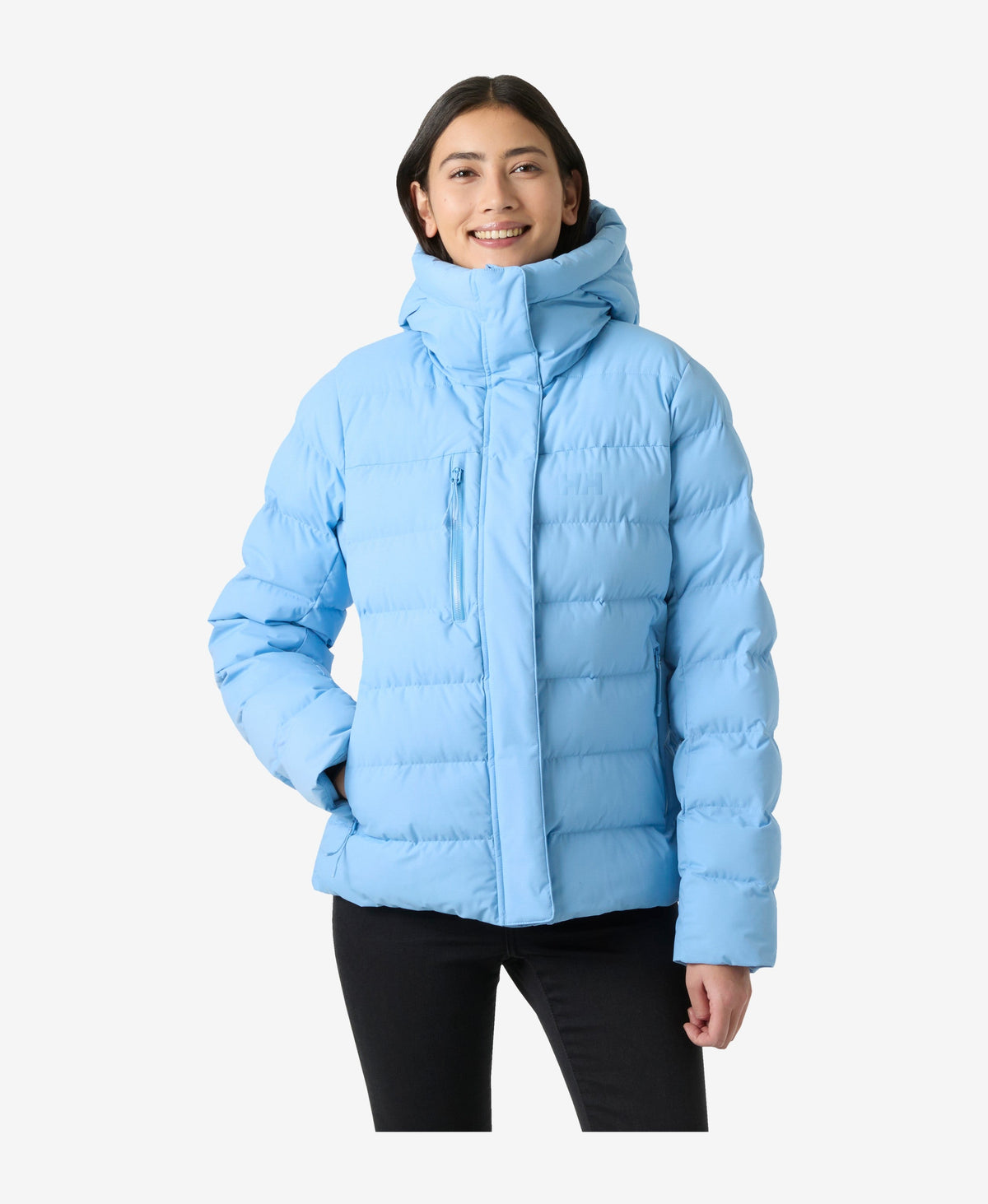 Image of Coats & Jackets. Product name - W ADORE PUFFY JACKET, Bright Blue in Bright Blue colour by brand - Helly Hansen