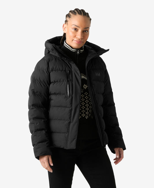 Image of Coats & Jackets. Product name - W ADORE PUFFY JACKET, Black in Black colour by brand - Helly Hansen