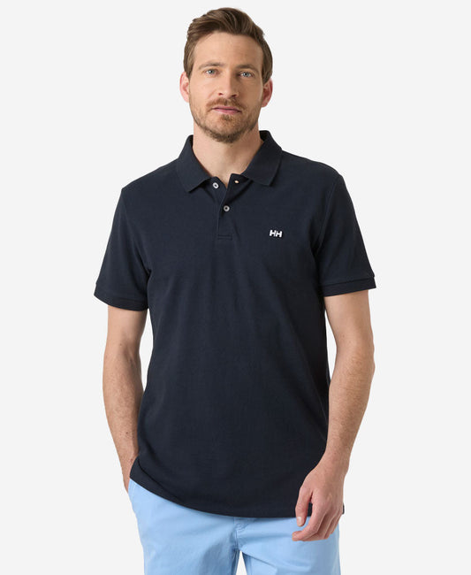 Image of a model wearing Tops. Product name - HUDSON POLO, Navy in Navy colour by brand - Helly Hansen