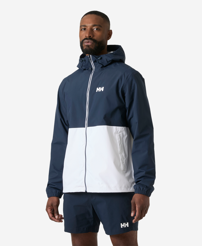 Image of Coats & Jackets. Product name - HILO RAIN JACKET, Navy in Navy colour by brand - Helly Hansen