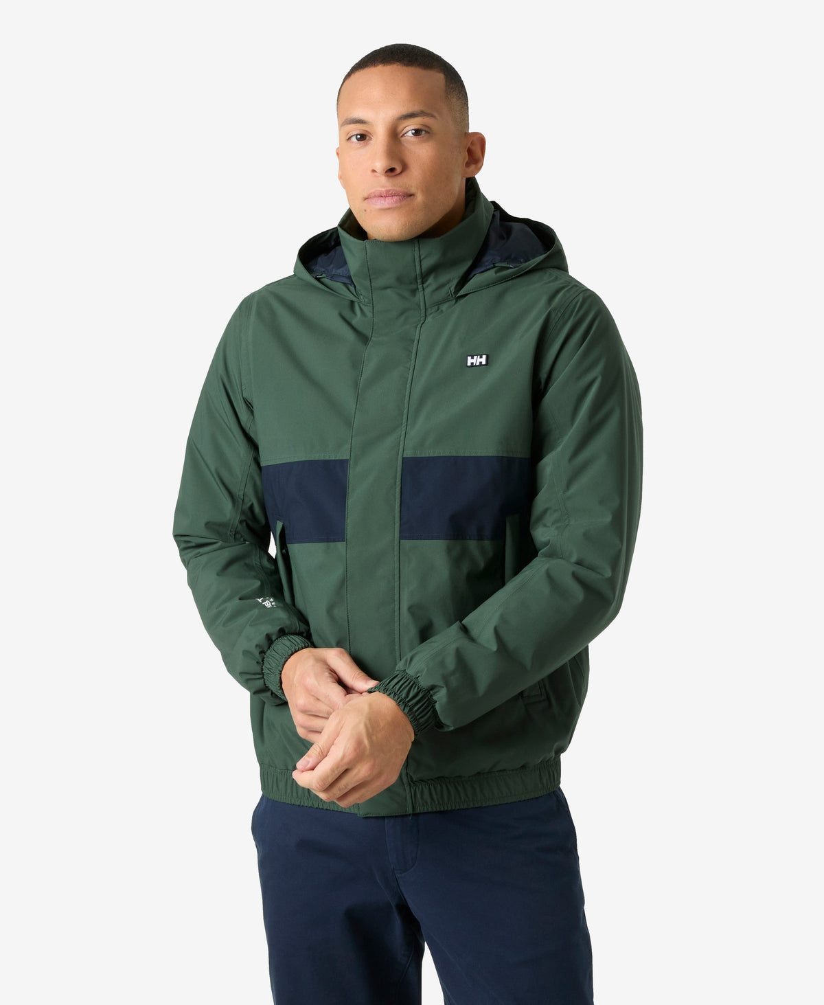 Image of Coats & Jackets. Product name - SMOEGEN INSULATED RAIN JACKET, Jungle Green Stripe in Jungle Green Stripe colour by brand - Helly Hansen