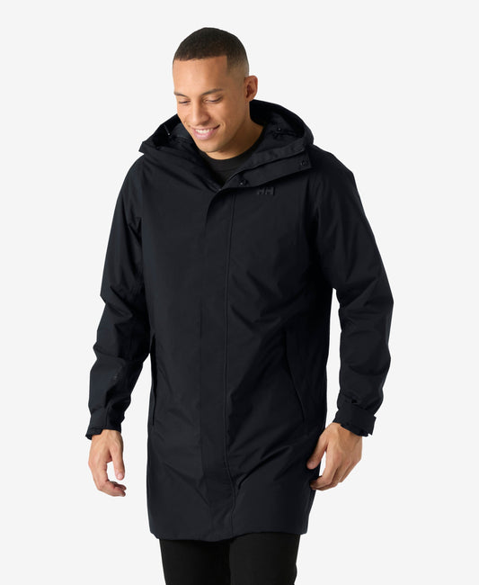 Image of Coats & Jackets. Product name - BRUSSEL INS RAIN COAT, Black in Black colour by brand - Helly Hansen