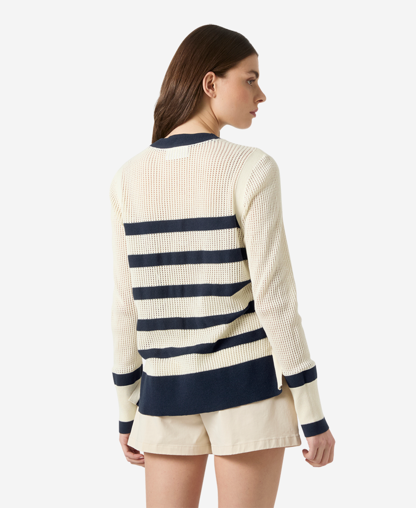 Helly Hansen W SALT KNIT SWEATER (Navy / Cream Stripe)