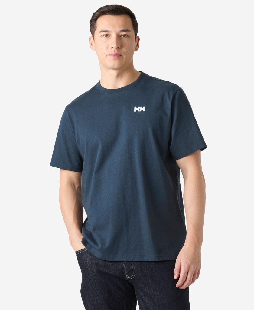 Image of T-Shirts. Product name - HH STAPLE T-SHIRT, Navy in Navy colour by brand - Helly Hansen