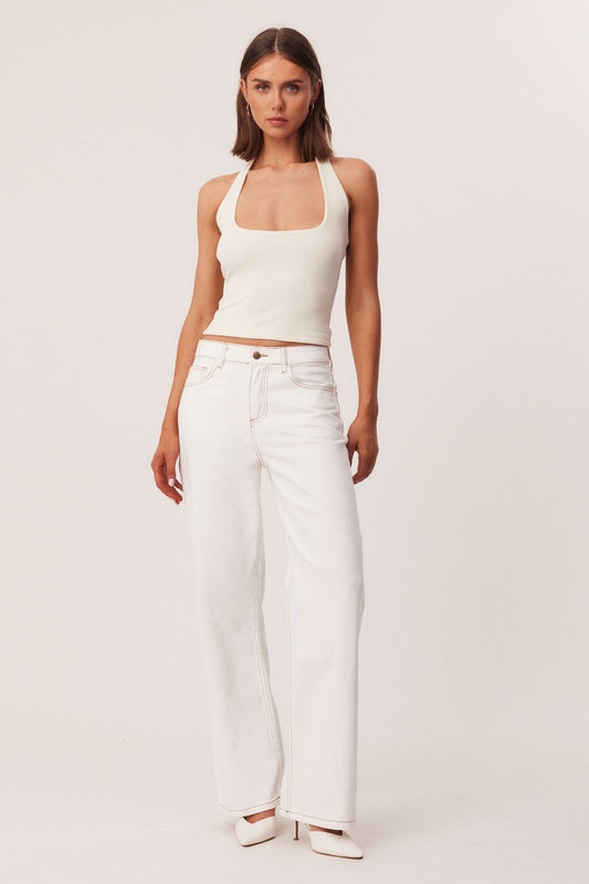 Image of Jeans. Productname: SNDYS RUNE JEANS in White colour by brand - SNDYS