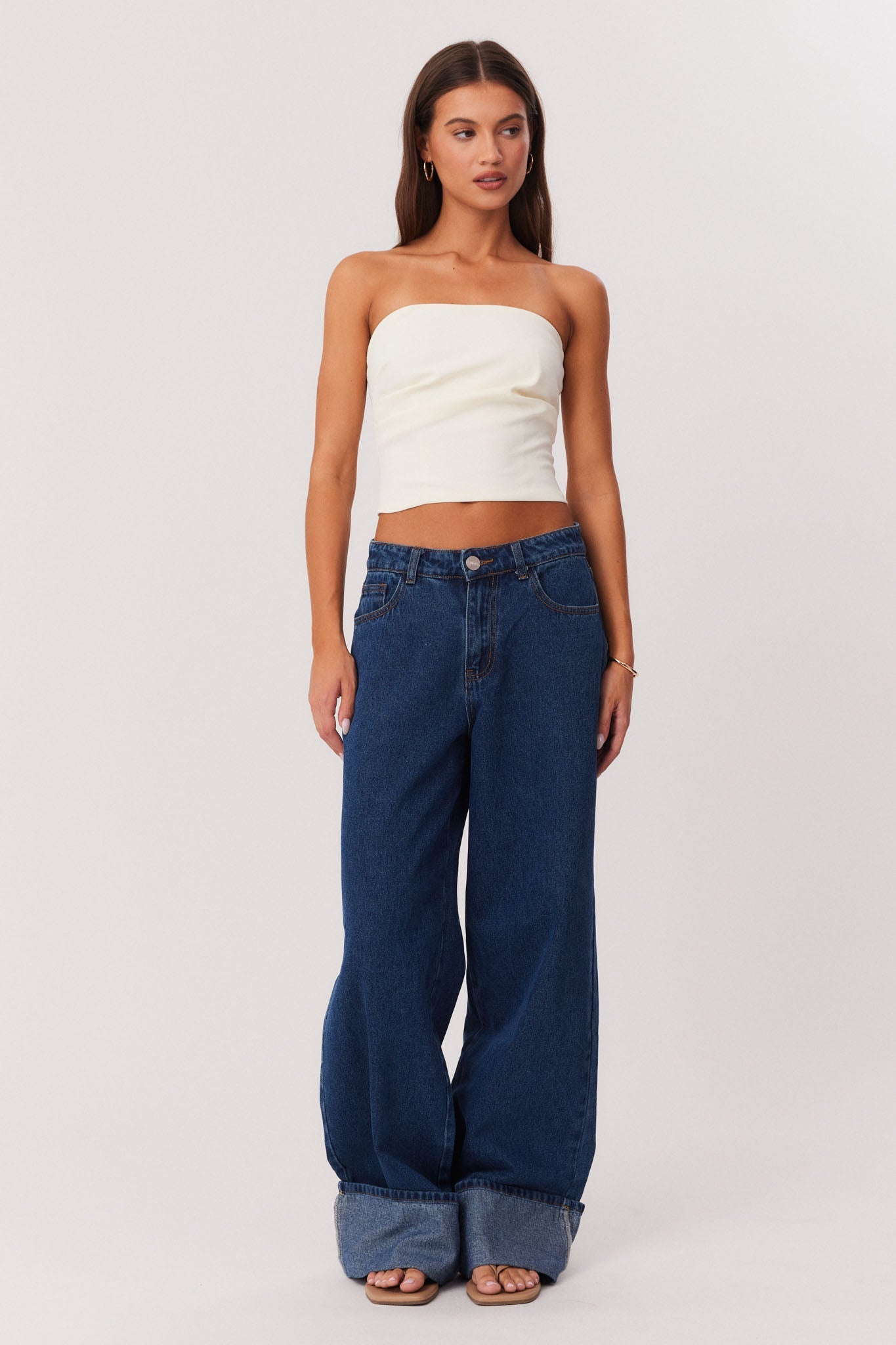 SNDYS ROMA STRAPLESS TOP (Ivory)