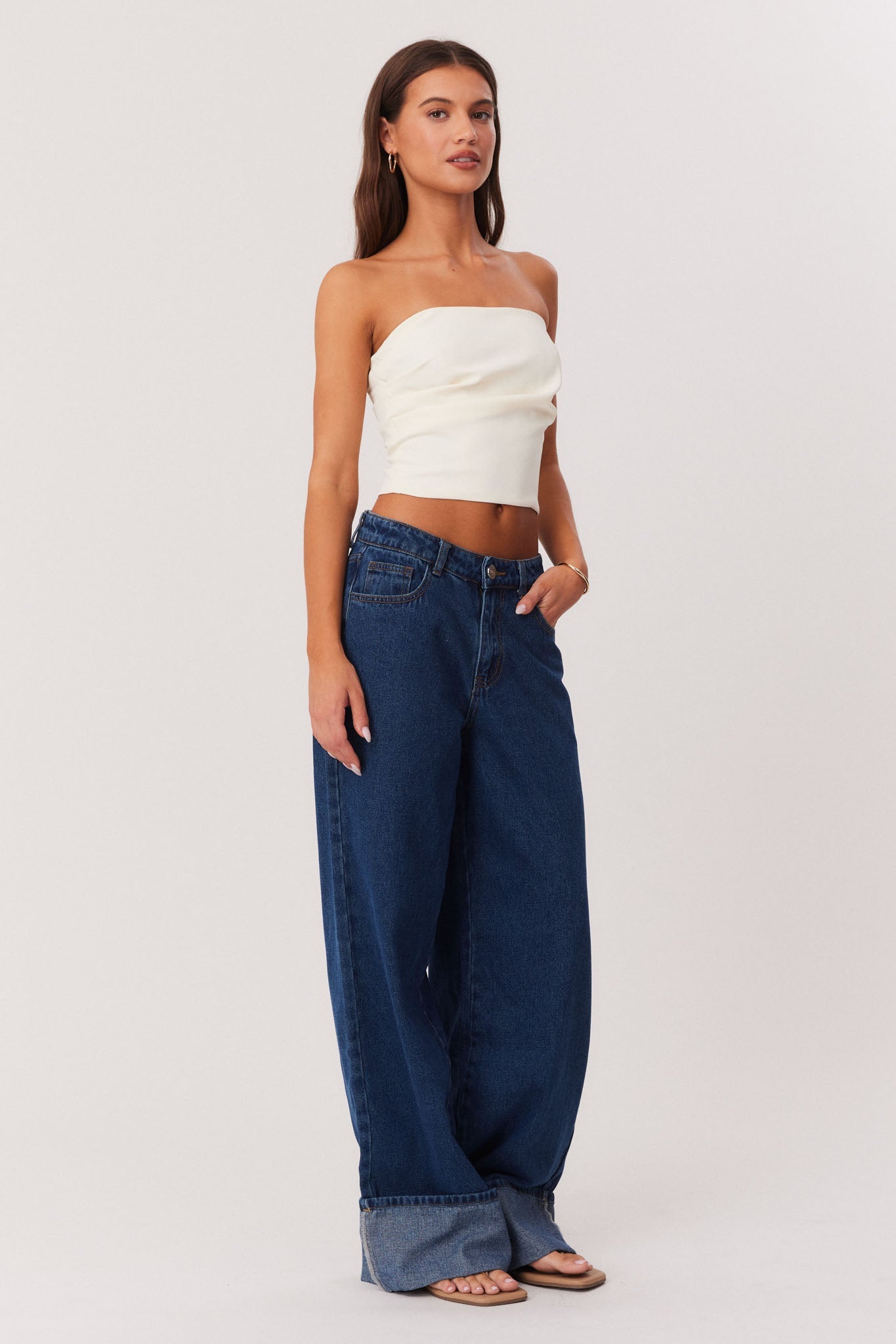 SNDYS ROMA STRAPLESS TOP (Ivory)