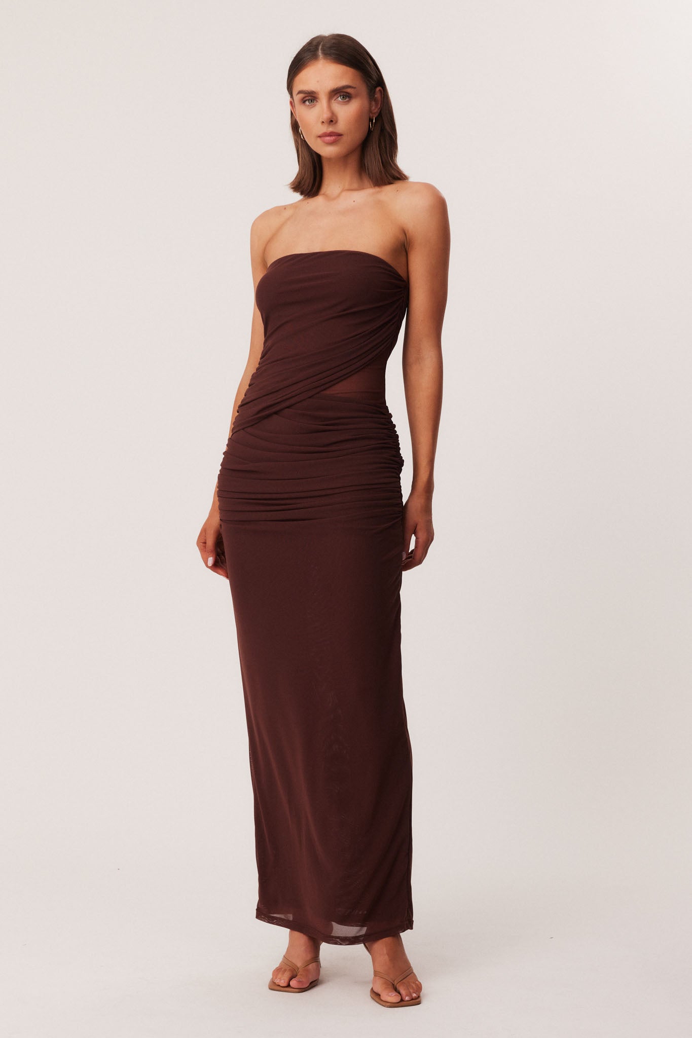 Image of Dresses. Productname: SNDYS LAI MAXI DRESS in Mocha colour by brand - SNDYS