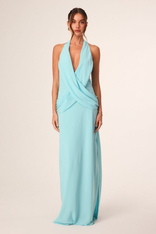 Image of Dresses. Productname: SNDYS TAHNI MAXI DRESS in Aqua colour by brand - SNDYS
