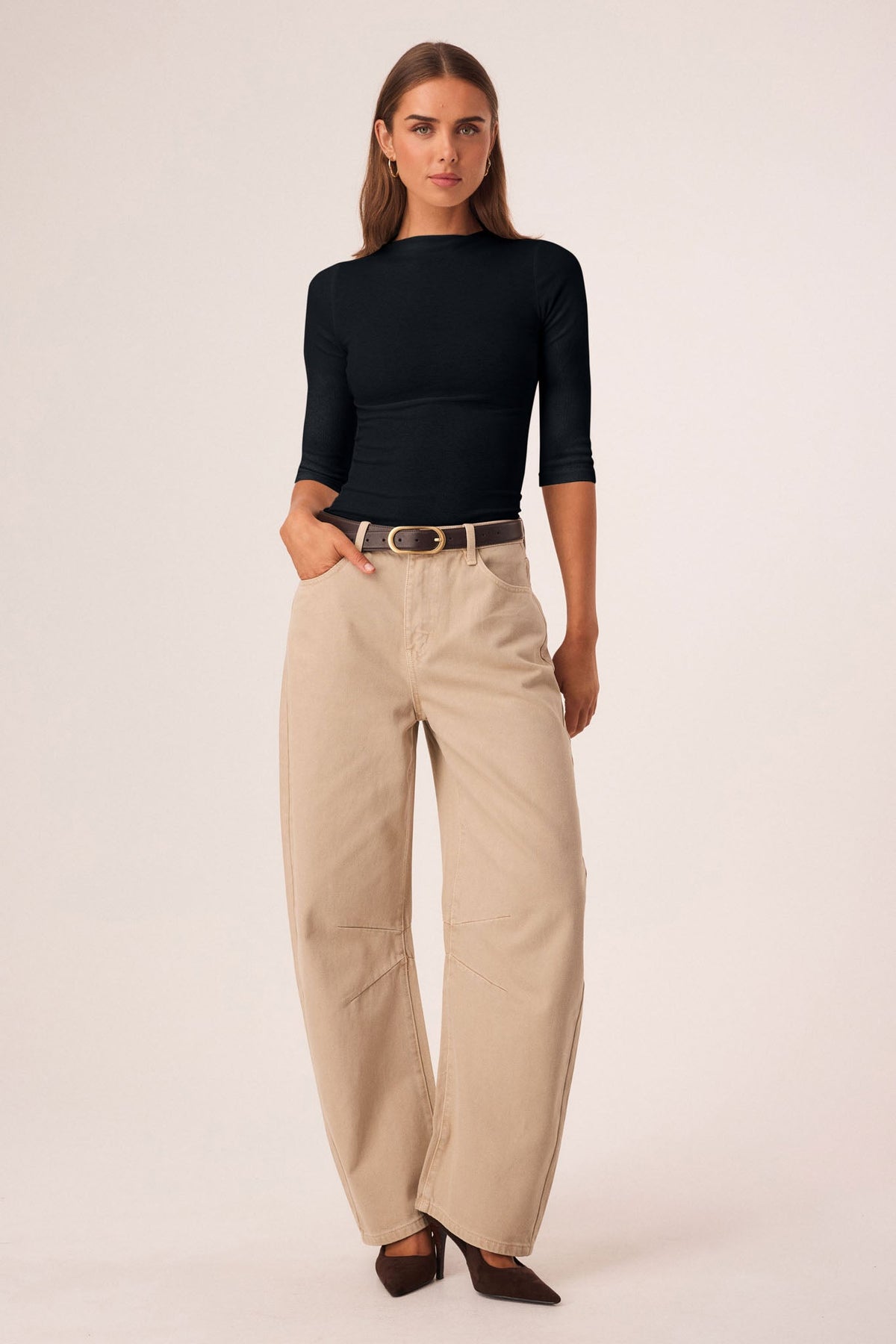 SNDYS KATYA 3/4 SLEEVE TOP (Black)