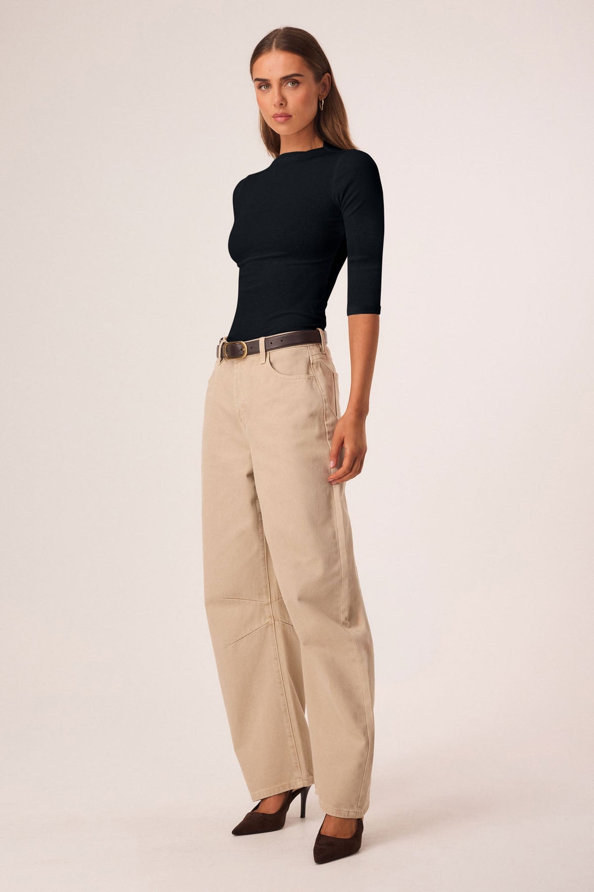 SNDYS KATYA 3/4 SLEEVE TOP (Black)